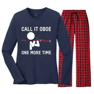 Funny Call It Oboe One More Time Bassoon Bassoonist Design Hoodie Women's Long Sleeve Flannel Pajama Set 