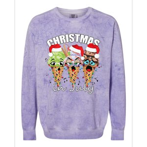 Funny Christmas in July Summer Icecream Colorblast Crewneck Sweatshirt