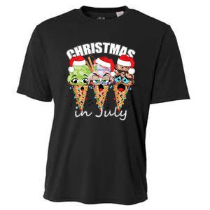 Funny Christmas in July Summer Icecream Cooling Performance Crew T-Shirt