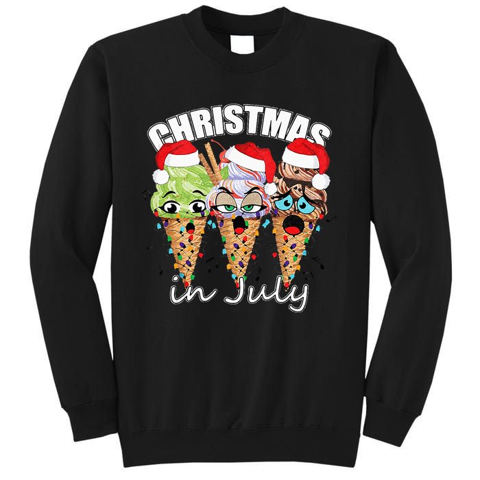 Funny Christmas in July Summer Icecream Sweatshirt