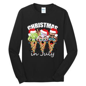 Funny Christmas in July Summer Icecream Tall Long Sleeve T-Shirt