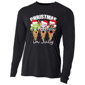 Funny Christmas in July Summer Icecream Cooling Performance Long Sleeve Crew