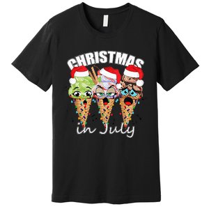 Funny Christmas in July Summer Icecream Premium T-Shirt