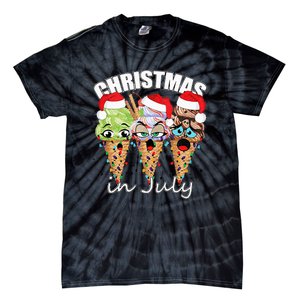 Funny Christmas in July Summer Icecream Tie-Dye T-Shirt