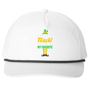 Funny Christmas I Just Like To Teach Teachings My Favorite Snapback Five-Panel Rope Hat