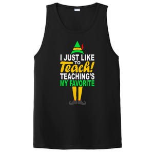 Funny Christmas I Just Like To Teach Teachings My Favorite PosiCharge Competitor Tank