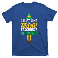 Funny Christmas I Just Like To Teach Teachings My Favorite T-Shirt