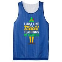 Funny Christmas I Just Like To Teach Teachings My Favorite Mesh Reversible Basketball Jersey Tank