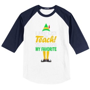 Funny Christmas I Just Like To Teach Teachings My Favorite Baseball Sleeve Shirt