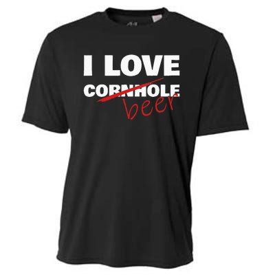 Funny Cornhole I Love Cornhole Beer Cornhole Cooling Performance Crew T-Shirt