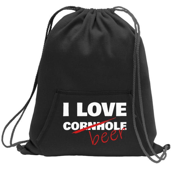 Funny Cornhole I Love Cornhole Beer Cornhole Sweatshirt Cinch Pack Bag