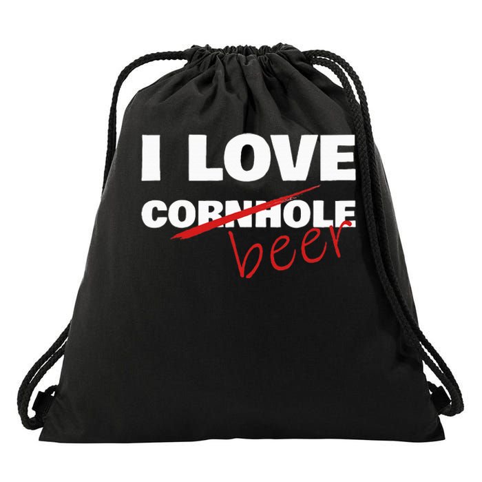 Funny Cornhole I Love Cornhole Beer Cornhole Drawstring Bag