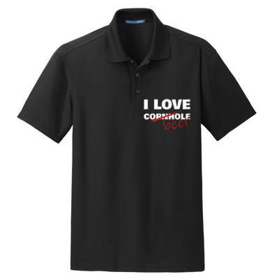 Funny Cornhole I Love Cornhole Beer Cornhole Dry Zone Grid Polo