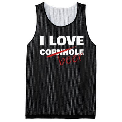 Funny Cornhole I Love Cornhole Beer Cornhole Mesh Reversible Basketball Jersey Tank