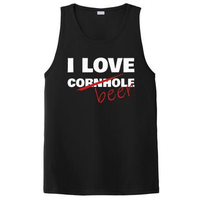 Funny Cornhole I Love Cornhole Beer Cornhole PosiCharge Competitor Tank