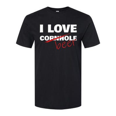 Funny Cornhole I Love Cornhole Beer Cornhole Softstyle CVC T-Shirt