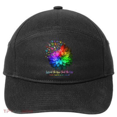 Fight Cancer In All Color Spread The Hope Find A Cure 7-Panel Snapback Hat