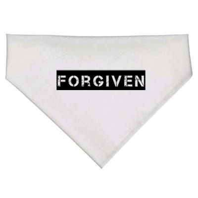 Forgiven Christian Inspirational Design For Women USA-Made Doggie Bandana