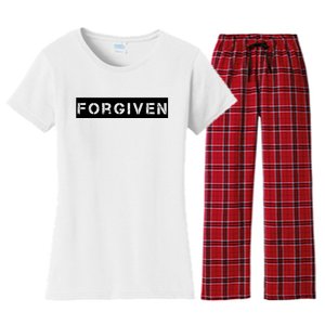 Forgiven Christian Inspirational Design For Women Women's Flannel Pajama Set