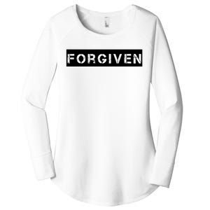 Forgiven Christian Inspirational Design For Women Women's Perfect Tri Tunic Long Sleeve Shirt