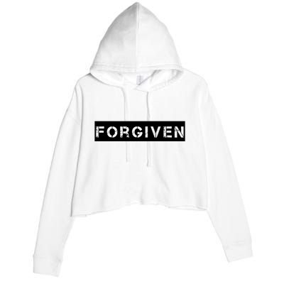 Forgiven Christian Inspirational Design For Women Crop Fleece Hoodie