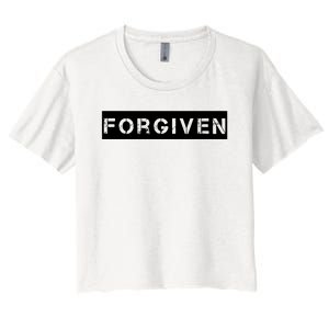 Forgiven Christian Inspirational Design For Women Women's Crop Top Tee