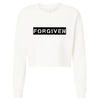 Forgiven Christian Inspirational Design For Women Cropped Pullover Crew