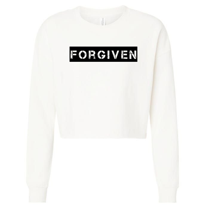 Forgiven Christian Inspirational Design For Women Cropped Pullover Crew