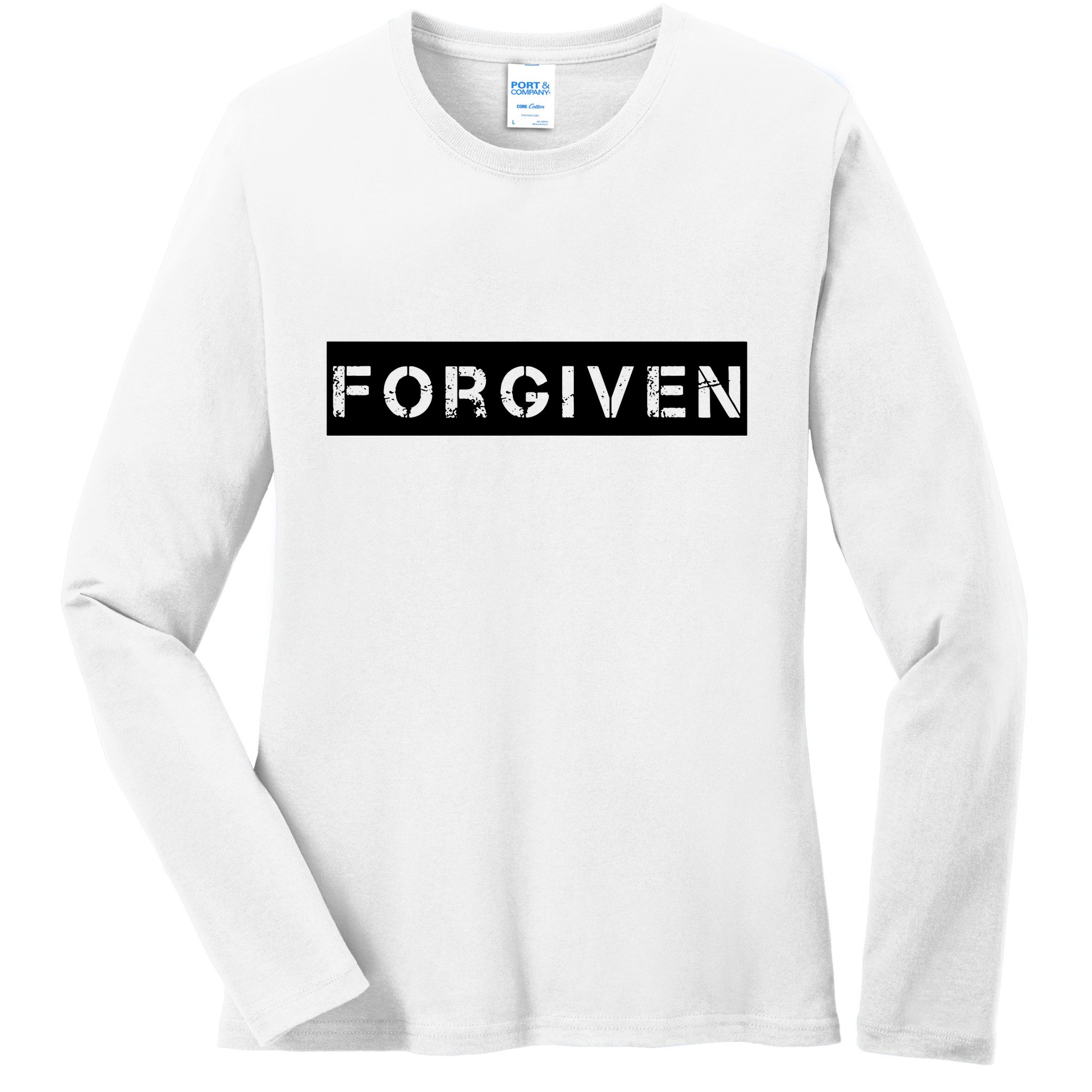 Forgiven Christian Inspirational Design For Women Ladies Long Sleeve Shirt