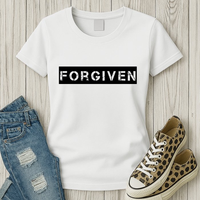 Forgiven Christian Inspirational Design For Women Womens T-Shirt