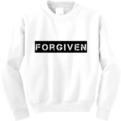 Forgiven Christian Inspirational Design For Women Kids Sweatshirt