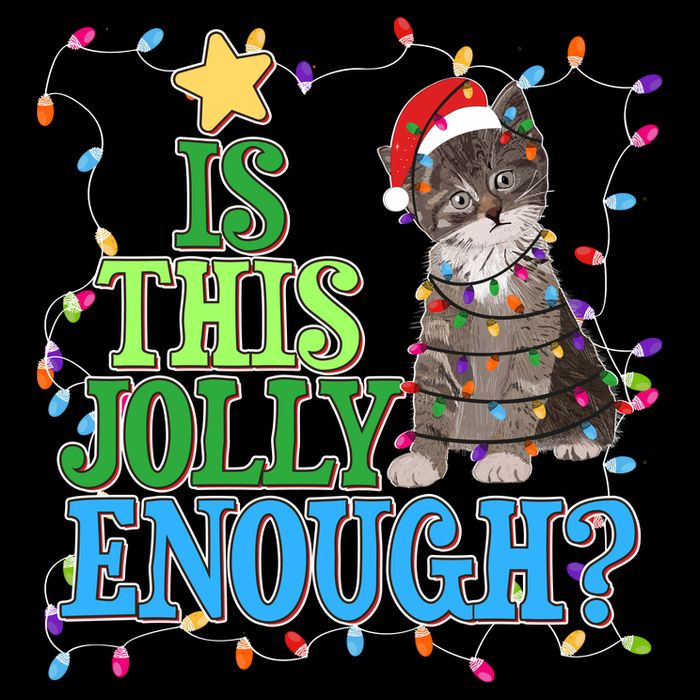 Funny Christmas Is This Jolly Enough Tangled Lights Cat City Backpack