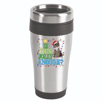 Funny Christmas Is This Jolly Enough Tangled Lights Cat 16oz Travel Tumbler