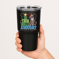 Funny Christmas Is This Jolly Enough Tangled Lights Cat Tumbler