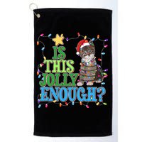 Funny Christmas Is This Jolly Enough Tangled Lights Cat Golf Towel