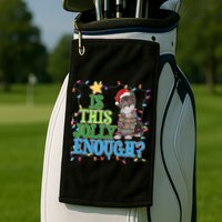 Funny Christmas Is This Jolly Enough Tangled Lights Cat Golf Towel