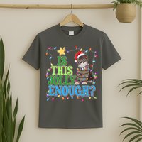 Funny Christmas Is This Jolly Enough Tangled Lights Cat T-Shirt
