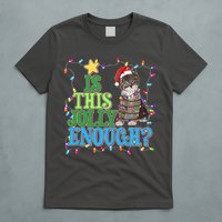 Funny Christmas Is This Jolly Enough Tangled Lights Cat T-Shirt