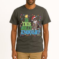 Funny Christmas Is This Jolly Enough Tangled Lights Cat Tall T-Shirt