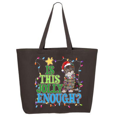 Funny Christmas Is This Jolly Enough Tangled Lights Cat 25L Jumbo Tote