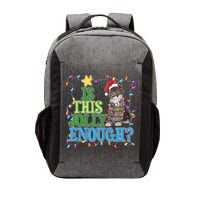 Funny Christmas Is This Jolly Enough Tangled Lights Cat Vector Backpack