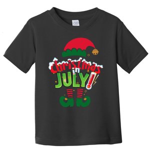 Funny Christmas in July Summer Elf Santa Xmas Toddler T-Shirt