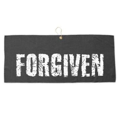 Forgiven Christian Inspirational Design Large Microfiber Waffle Golf Towel