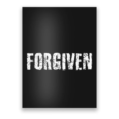 Forgiven Christian Inspirational Design Poster