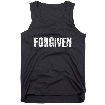 Forgiven Christian Inspirational Design Tank Top