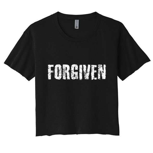 Forgiven Christian Inspirational Design Crop Top