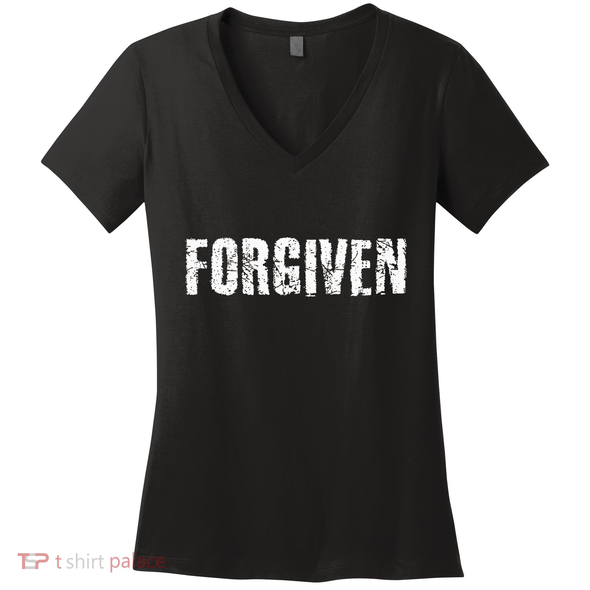 Forgiven Christian Inspirational Design Women's V-Neck T-Shirt