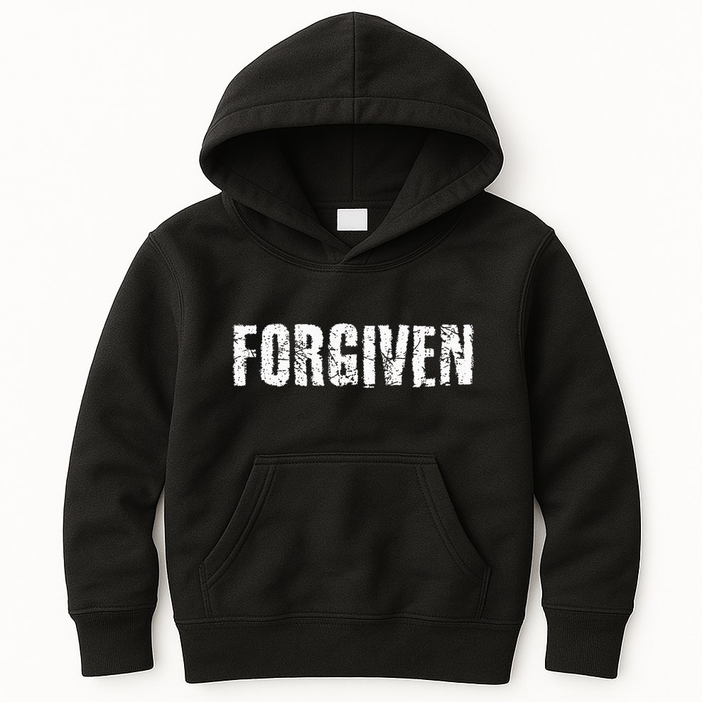 Forgiven Christian Inspirational Design Kids Hoodie