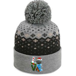 Funny Christmas Ice Hockey Players Lovers Xmas Gift The Baniff Cuffed Pom Beanie