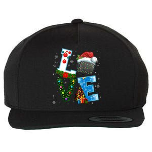 Funny Christmas Ice Hockey Players Lovers Xmas Gift Wool Snapback Cap